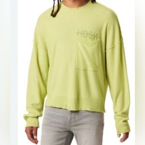 Hudson Jeans Men's Neon Green Crewneck Sweater in new conditions with tags